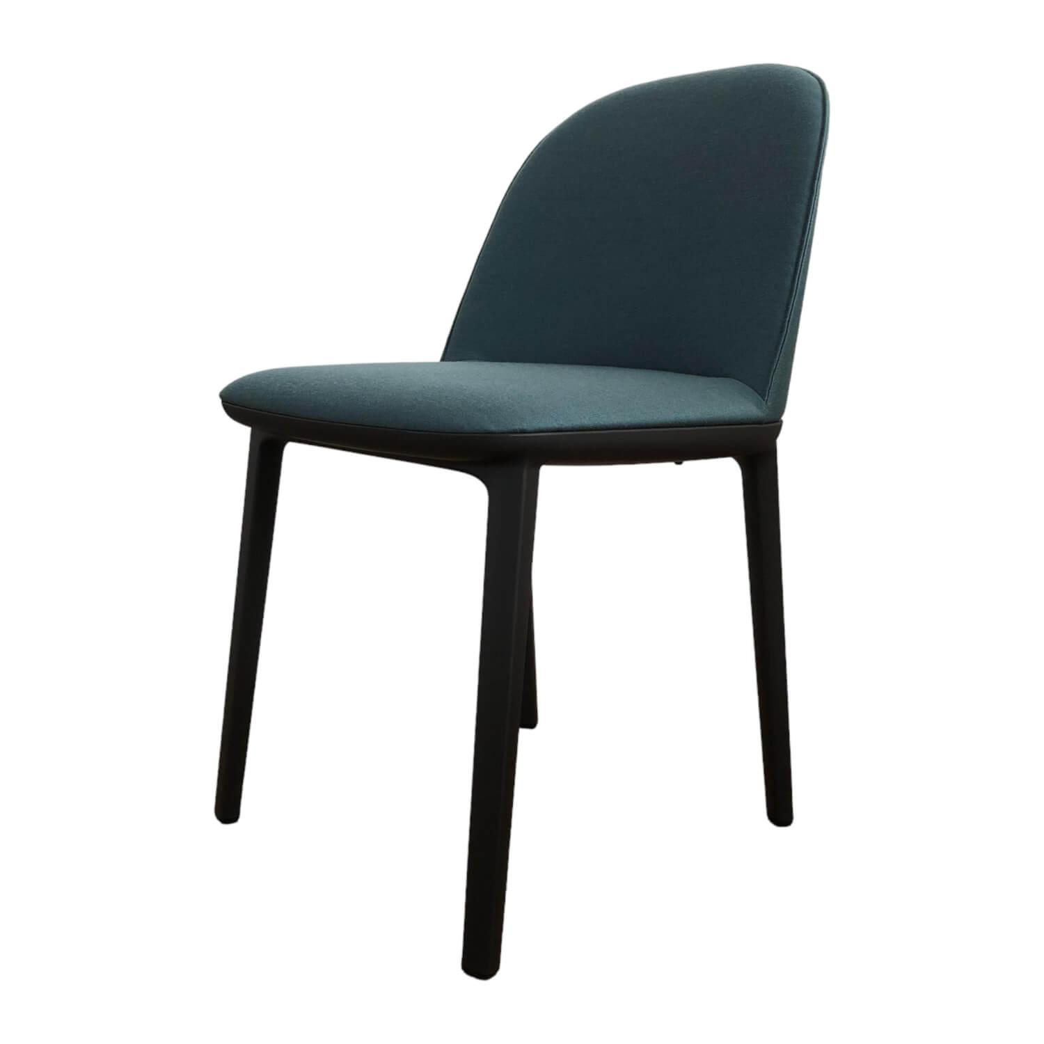 Stuhl Softshell Side Chair Stoff Aura Stahlblau