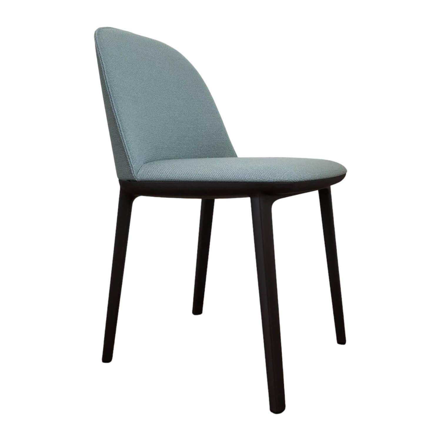 Stuhl Softshell Side Chair Stoff Credo Delfin Stahlblau