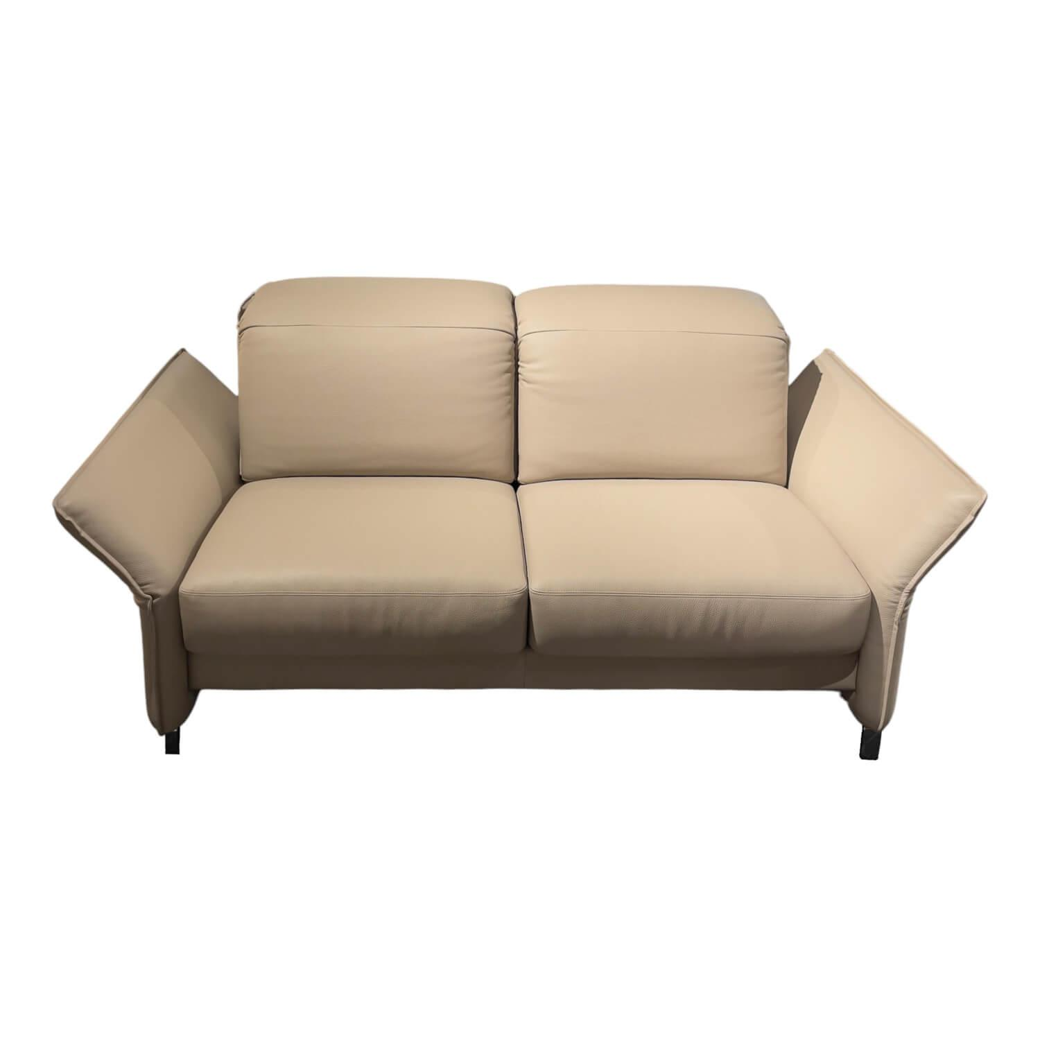 Sofa Avantgarde 965 Bezug Leder 43 210 Pearl Beige Kufe Hochglanz Verchromt