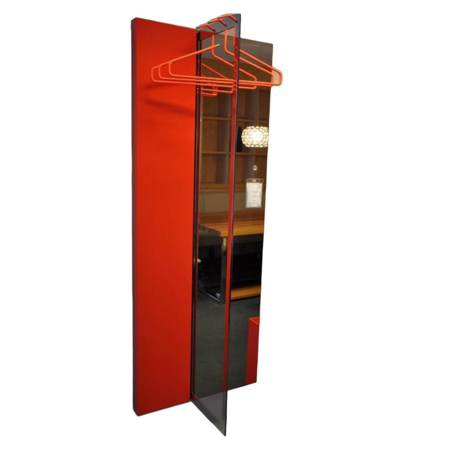 Garderobe Flip Lack Koralle Hochglanz Mantelstange Chrom Mit 3 Haken