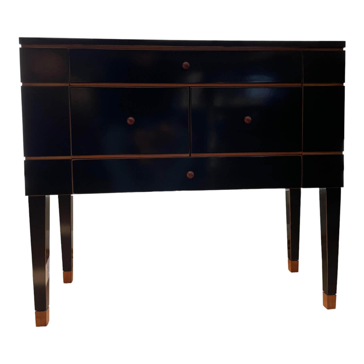 Sideboard Patrizia Holz Schwarz Lackiert