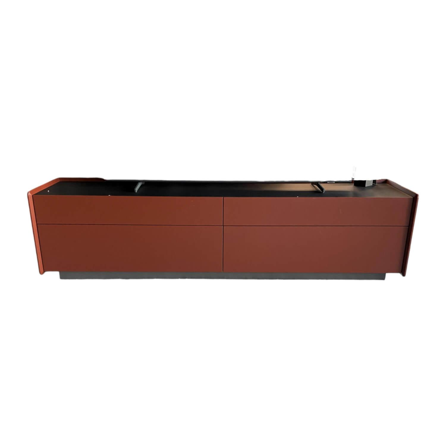 Sideboard You Lack Soft-Touch Satin Matt Kastanie Braun Und Nero Schwarz