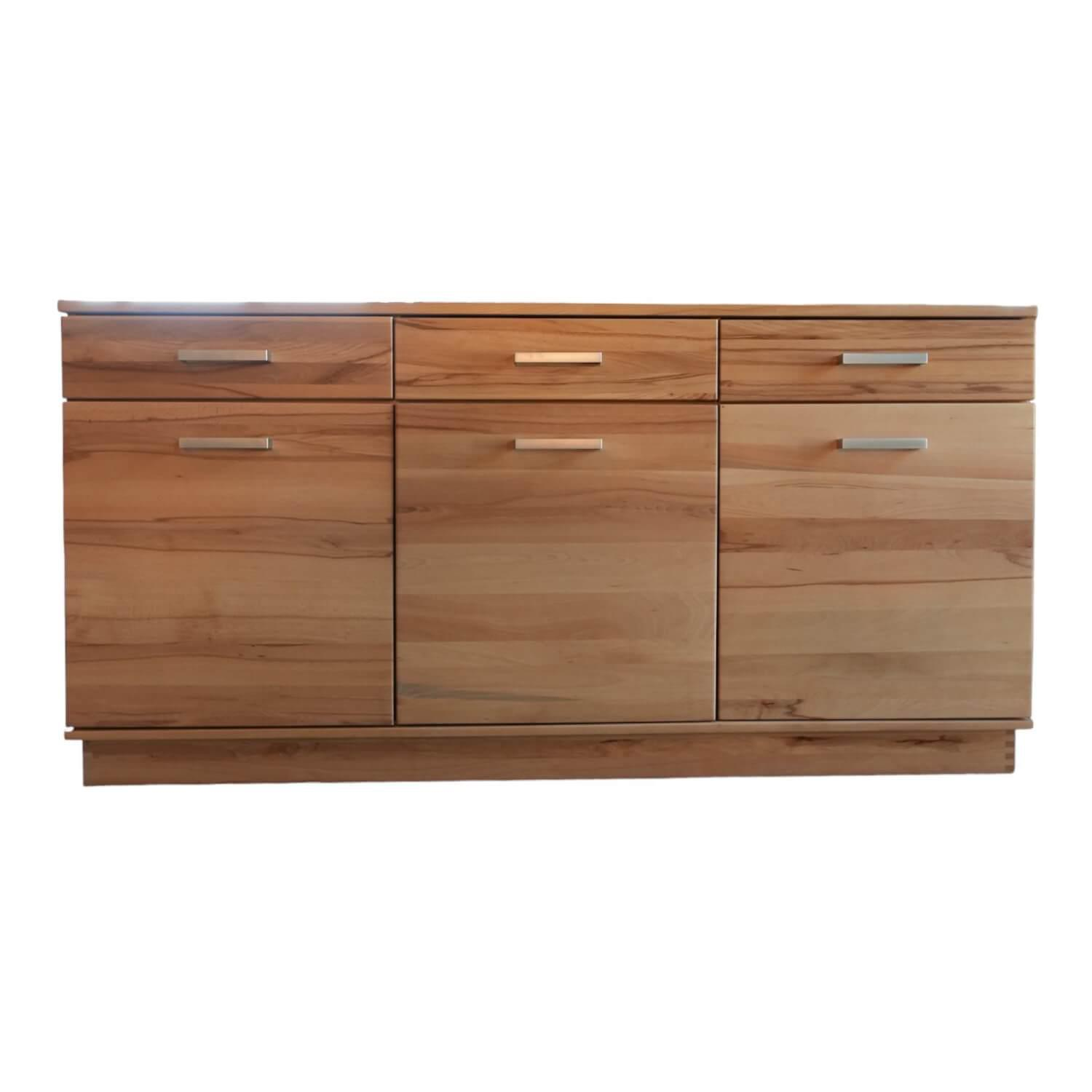 Sideboard Massivholz Buchenholz Massiv Bügelgriffe Silberfarben