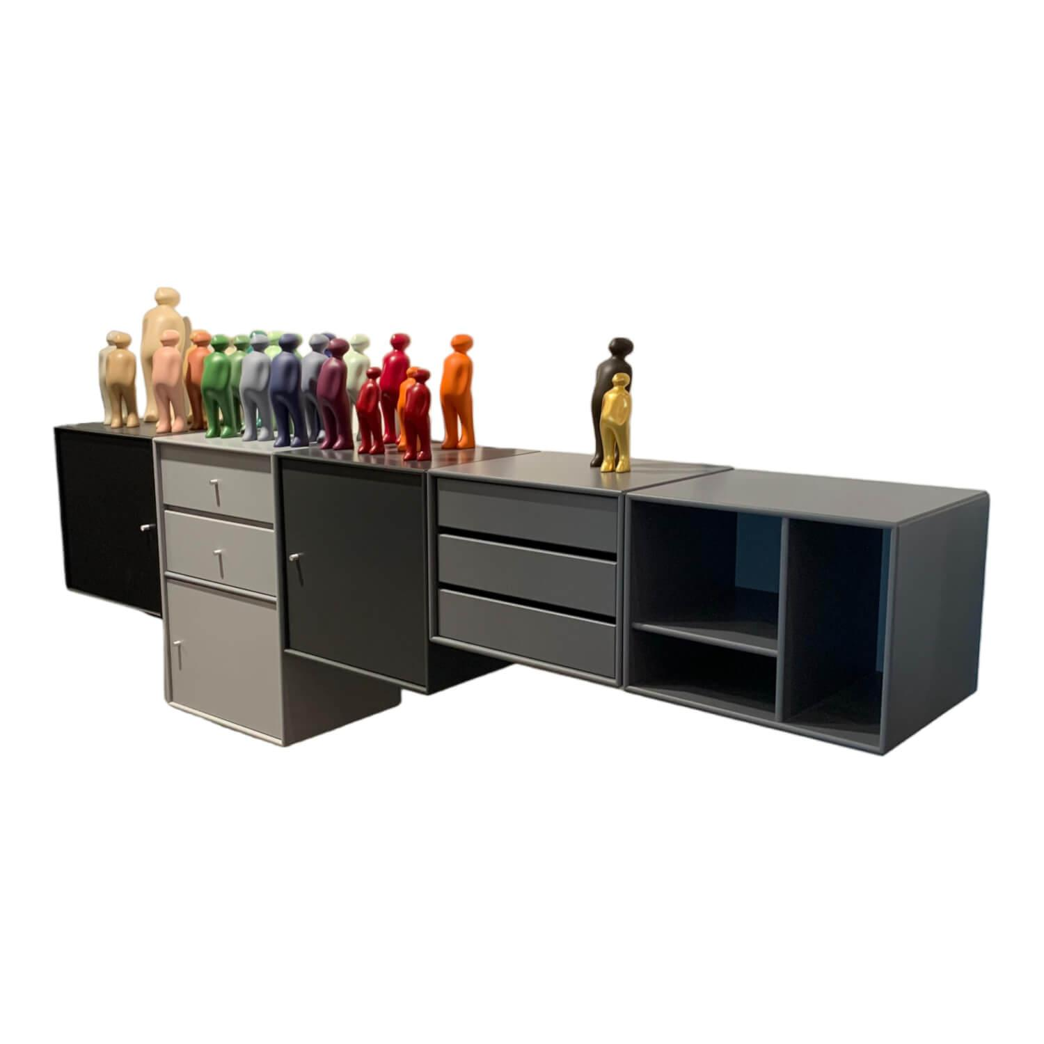 Sideboard Basis Lack Fiord Grafic Black Snow Anthracite