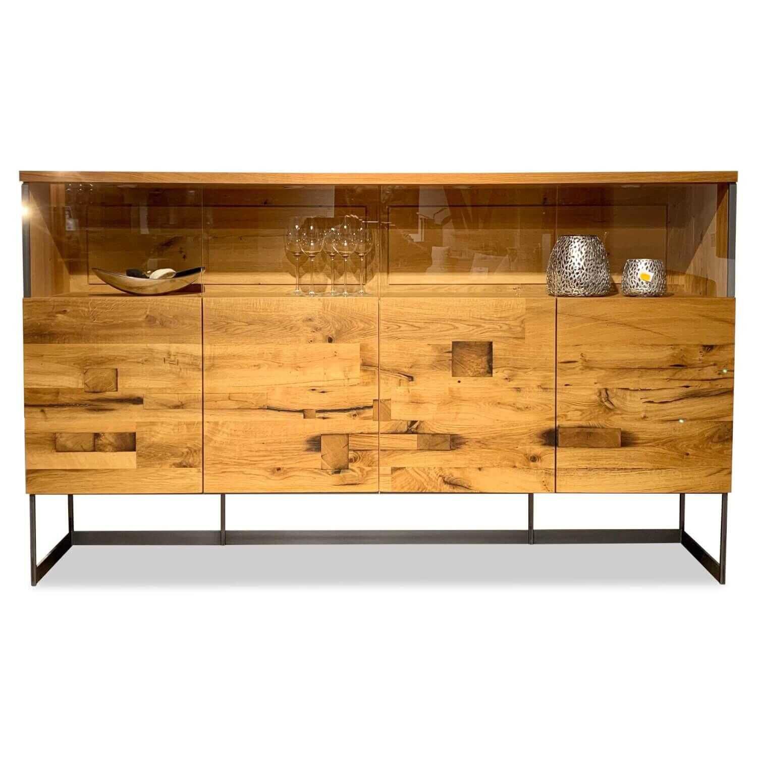 Sideboard Divano Eiche Altholz Korpus mit Glas