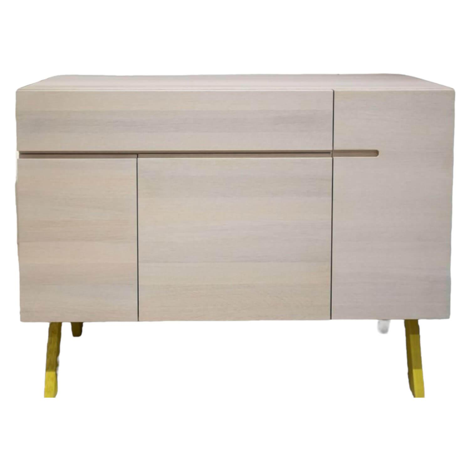 Sideboard Side Baby Atelier Eiche Kalk Füße Zinkgelb