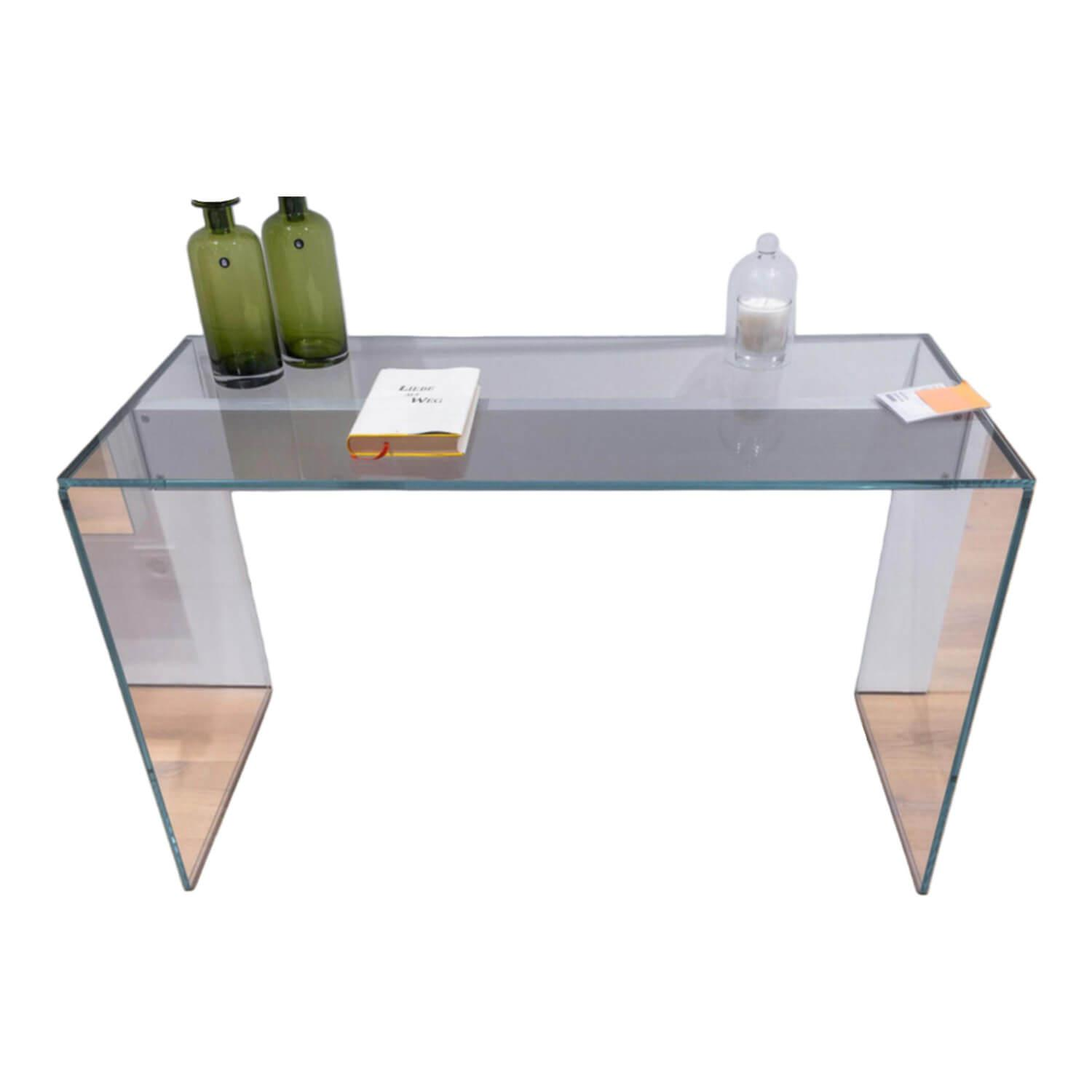 Konsole Air Desk Console Klarglas Extralight, Gestell Aluminium Eloxiert