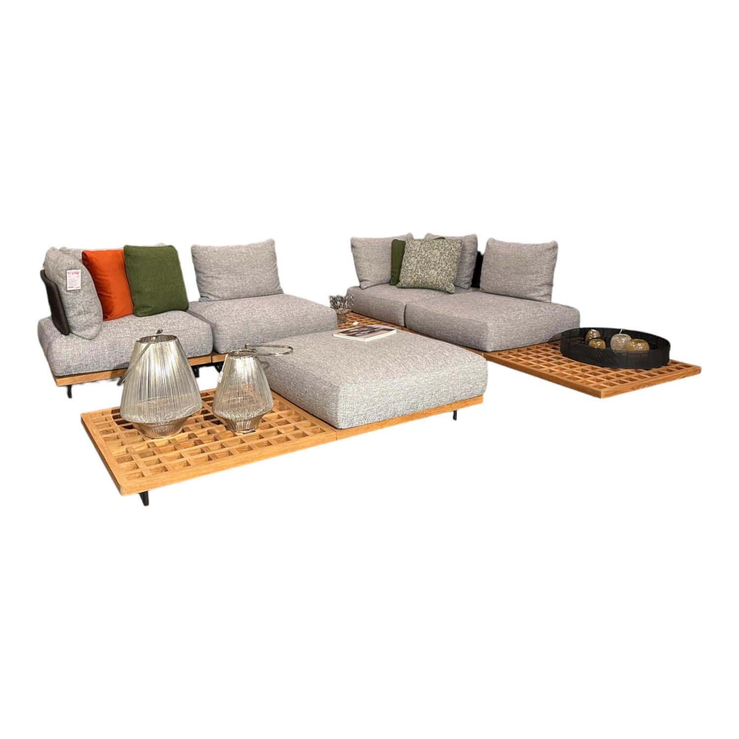 Ecksofa Outdoor Und Beistelltisch Quadrado Stoff Salvador 06 Titanio G Struktur …