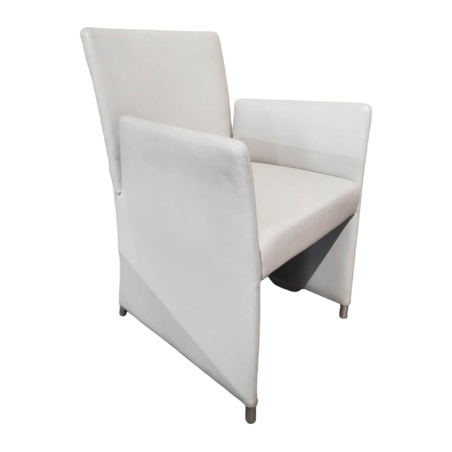 Sessel Stuhl Dinnerchair Jason Leder Congress 55 Grau Gestell Stahl Velourmatt