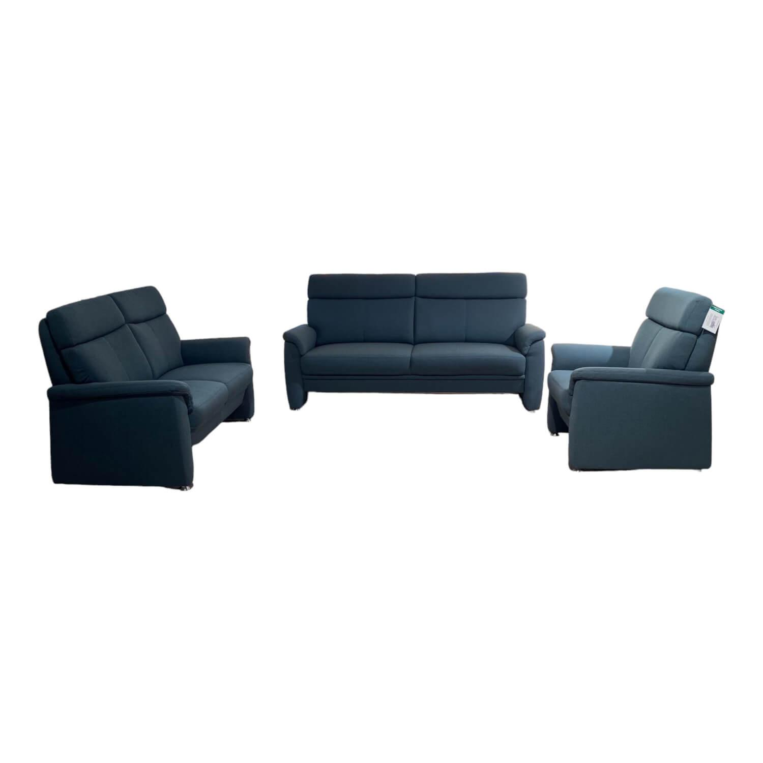 Garnitur Colorado Casada Stoff Q2 Melite Gletscher Blau 2 Sofas 1 Sessel