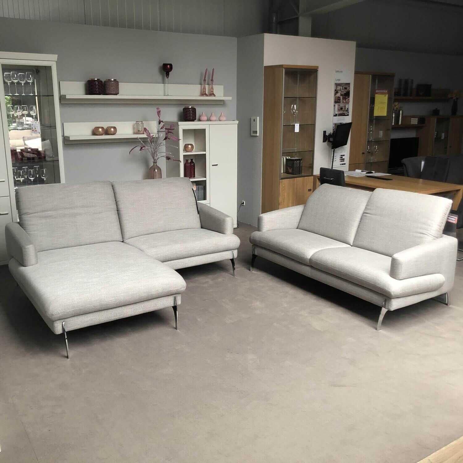 Garnitur Messina Stoff 30/1701 Garai Grau 2 Sofas