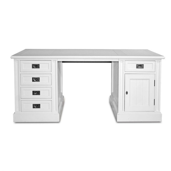 Cambridge Writing Desk 175x80x76cm CL-WD-010 Pine/MDF Shining White