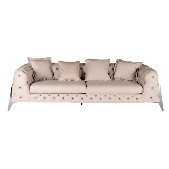 Chesterfield Sofa New Scala 3-Seater 255x105x75cm (bed mech.) WM-2805 Linum 0…