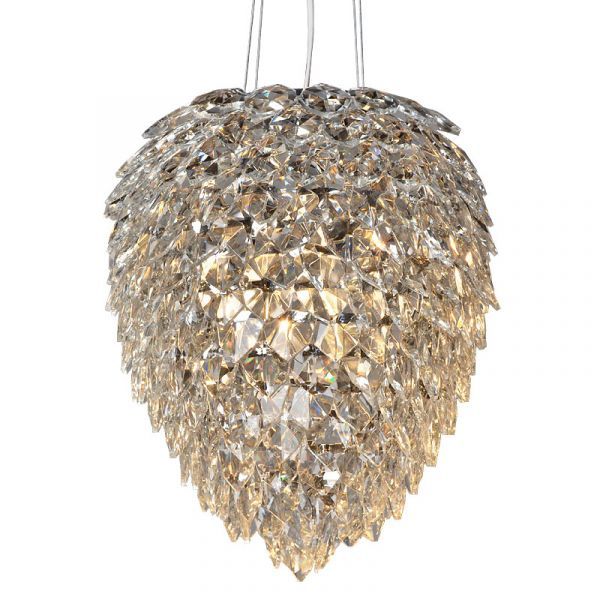 Ceiling Lamp 34x34x39cm Iron/Glass Nickel Finished