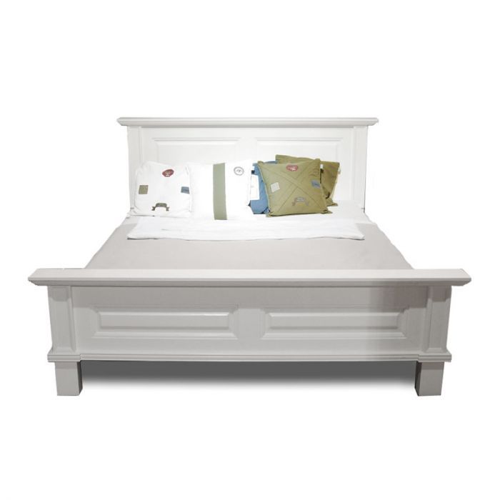 Cambridge Bed 90x200cm (125x215x110cm) Pine/MDF Shining White