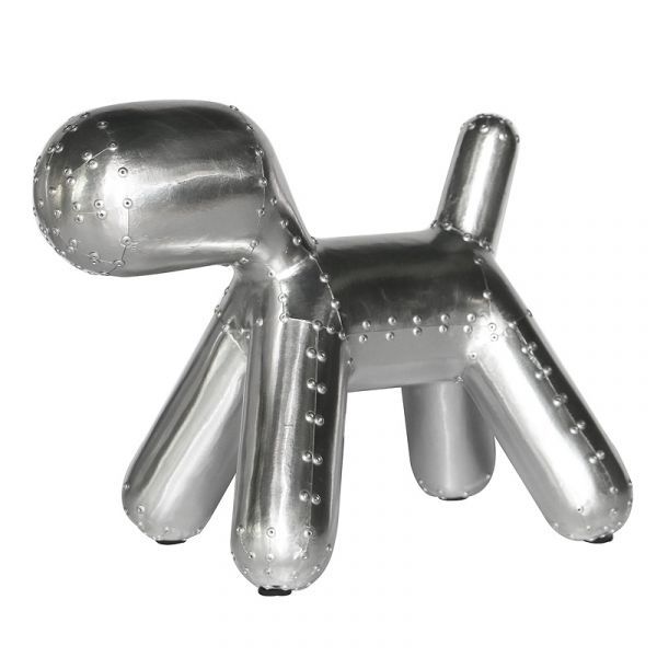 Dog 57x35x46cm Aluminium Hazenkamp