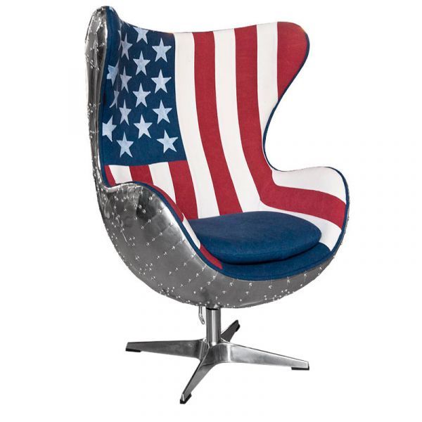 Airplane Chair 84x79x111cm Egg USA Alu/Fabrics