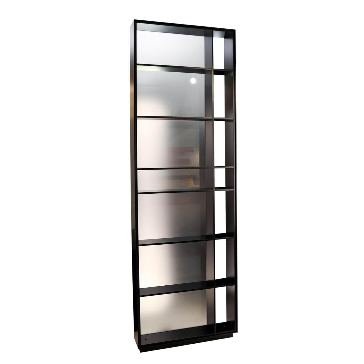 Regal Bookless Lack Schwarz M20 Rückwand Optiwhite Glas Matt T00