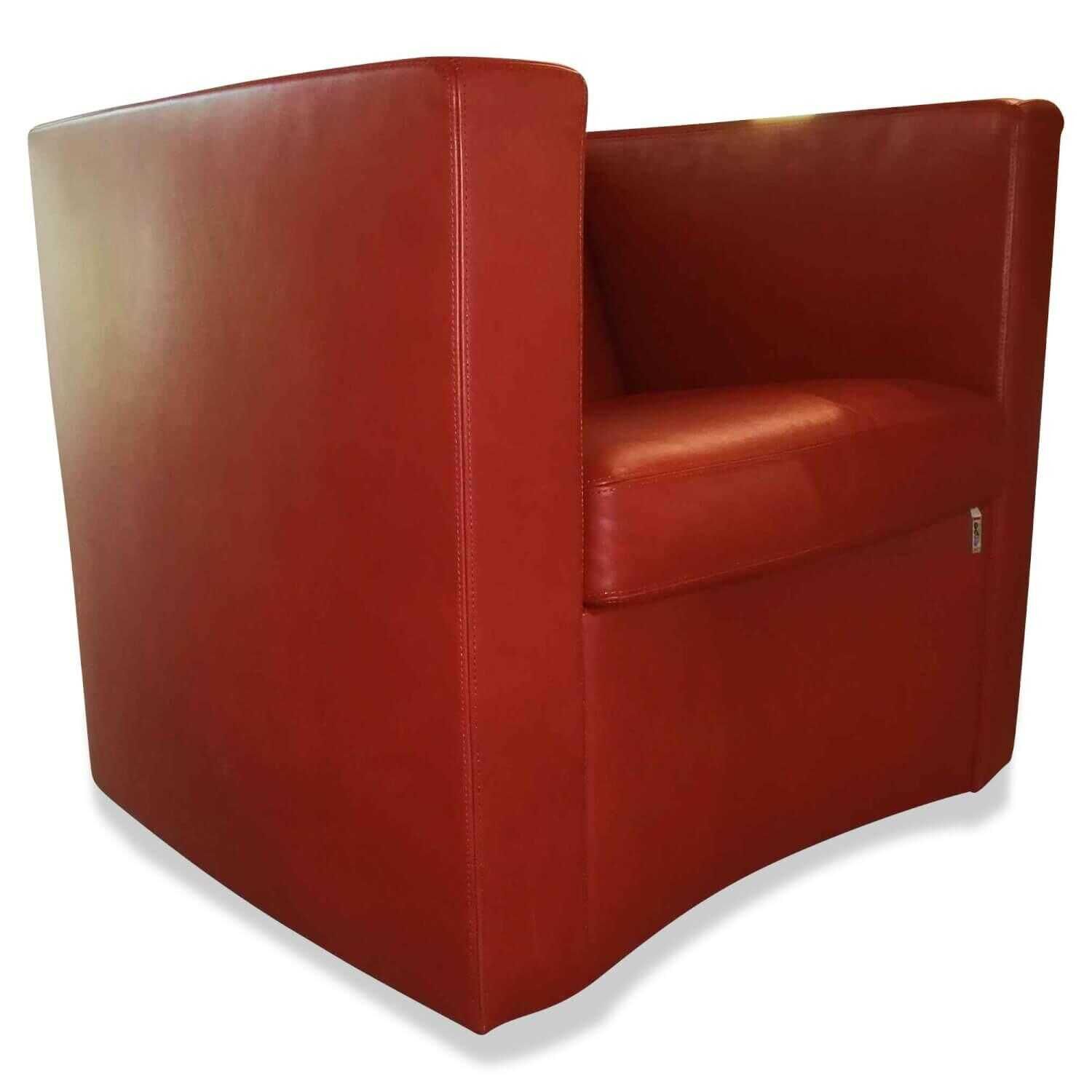 Sessel CL 142.15 Leder 350.870 Terra Braun Rot