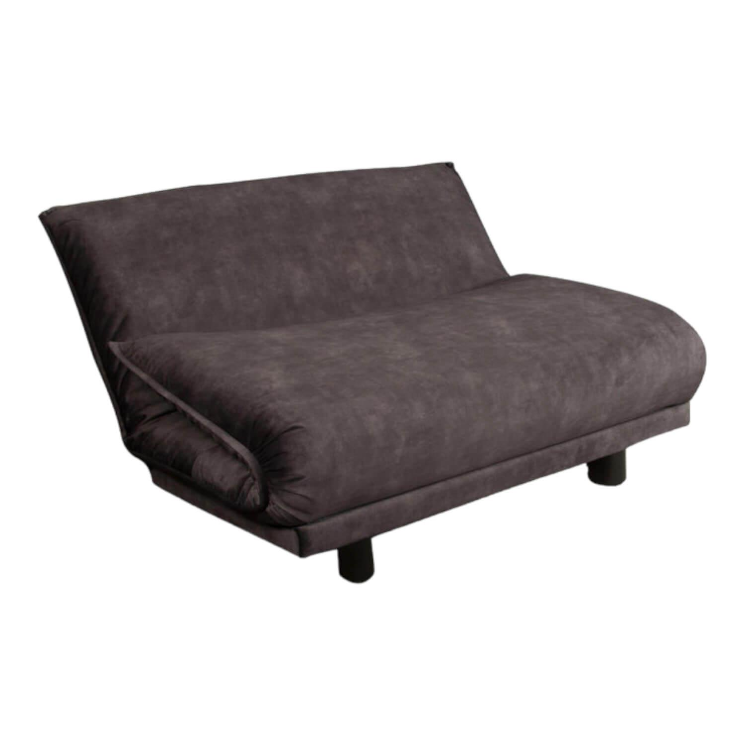 Schlafsofa Colli Stoff B Riviera Anthrazit Gestell Schwarz