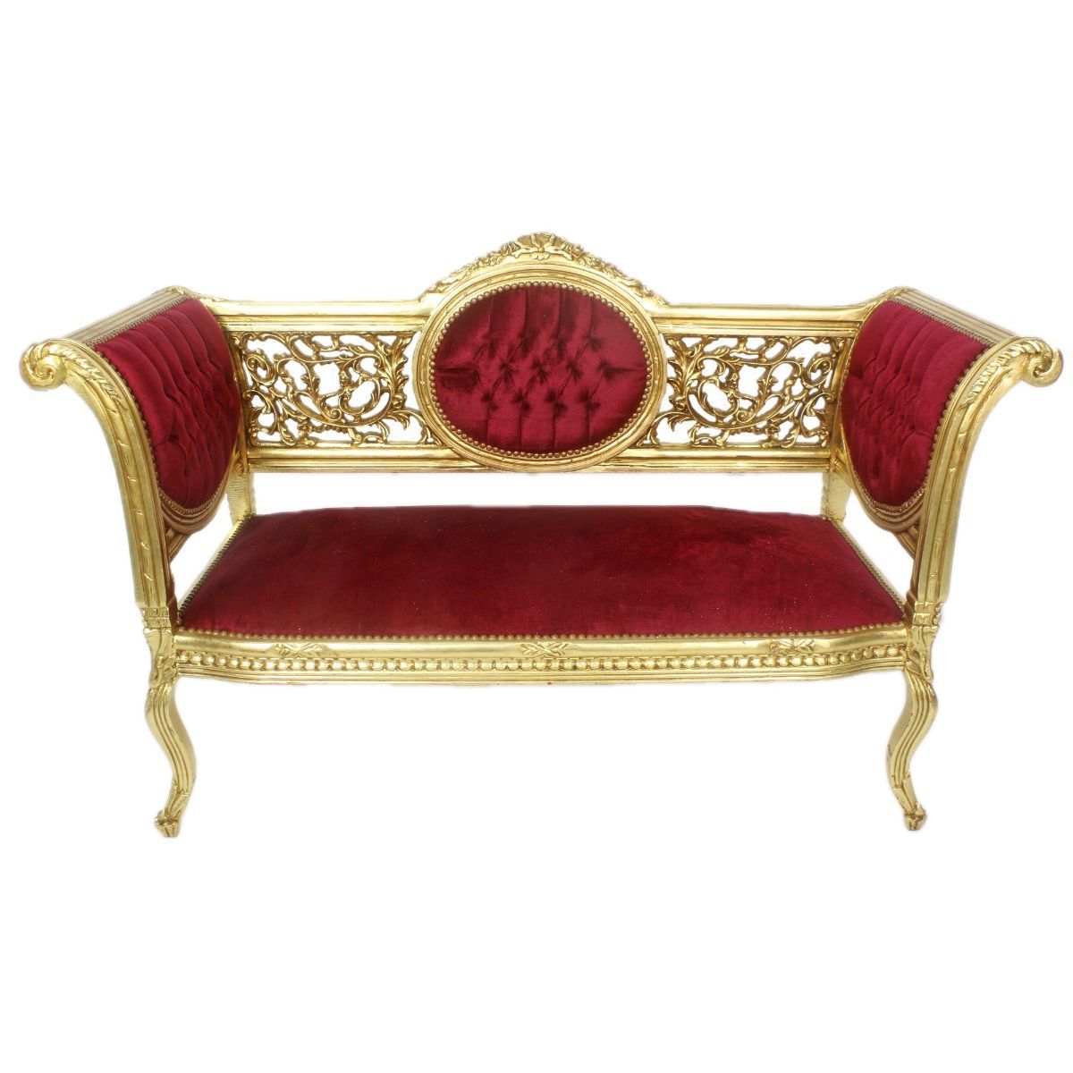 Barocksofa Cleopatra Luxe goud-bordeaux