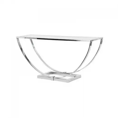 Console Table 160x40x75cm With Clear Glass