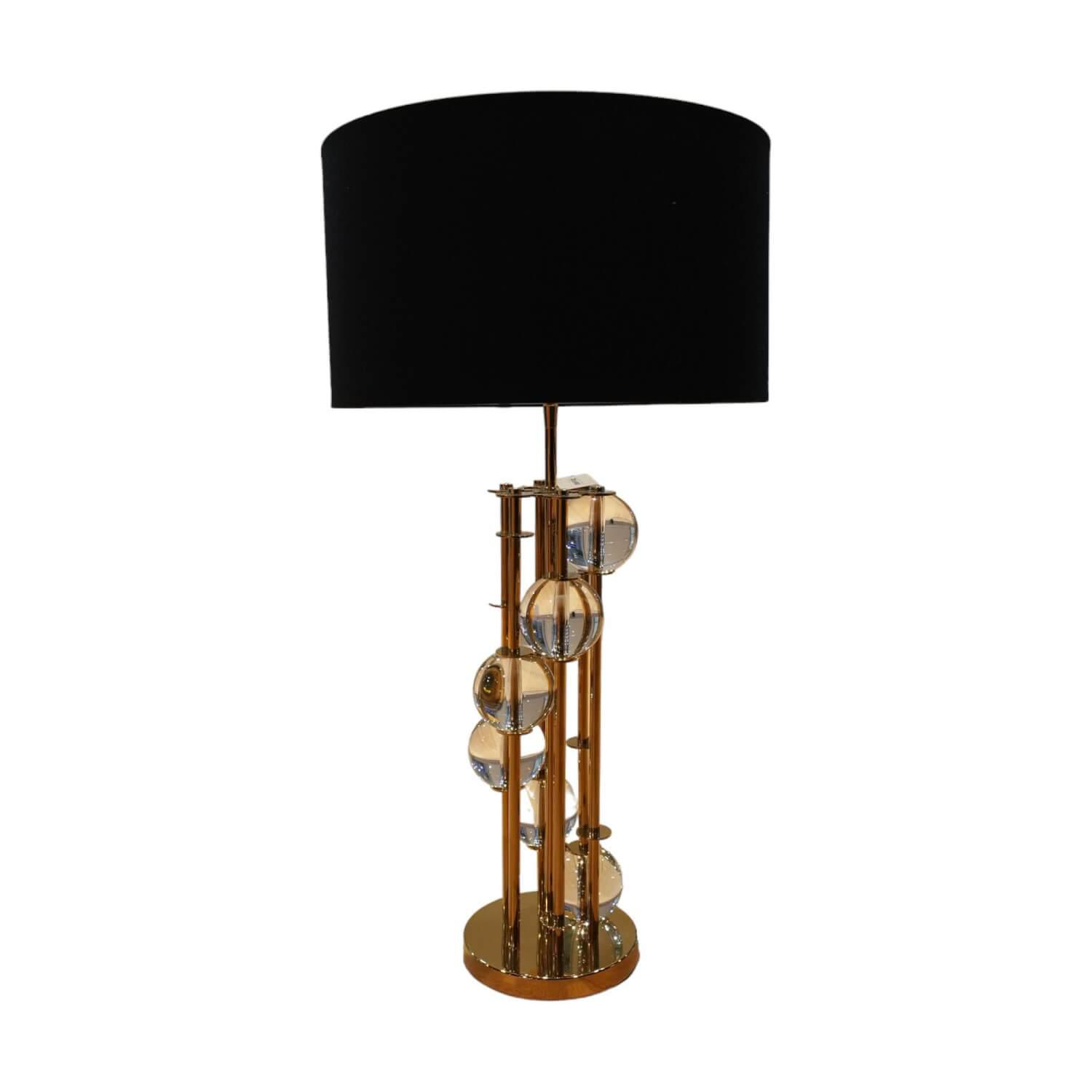 Tischlampe Lorenzo Mit Gold Finish Lampenschirm Schwarz Ohne Leuchtmittel