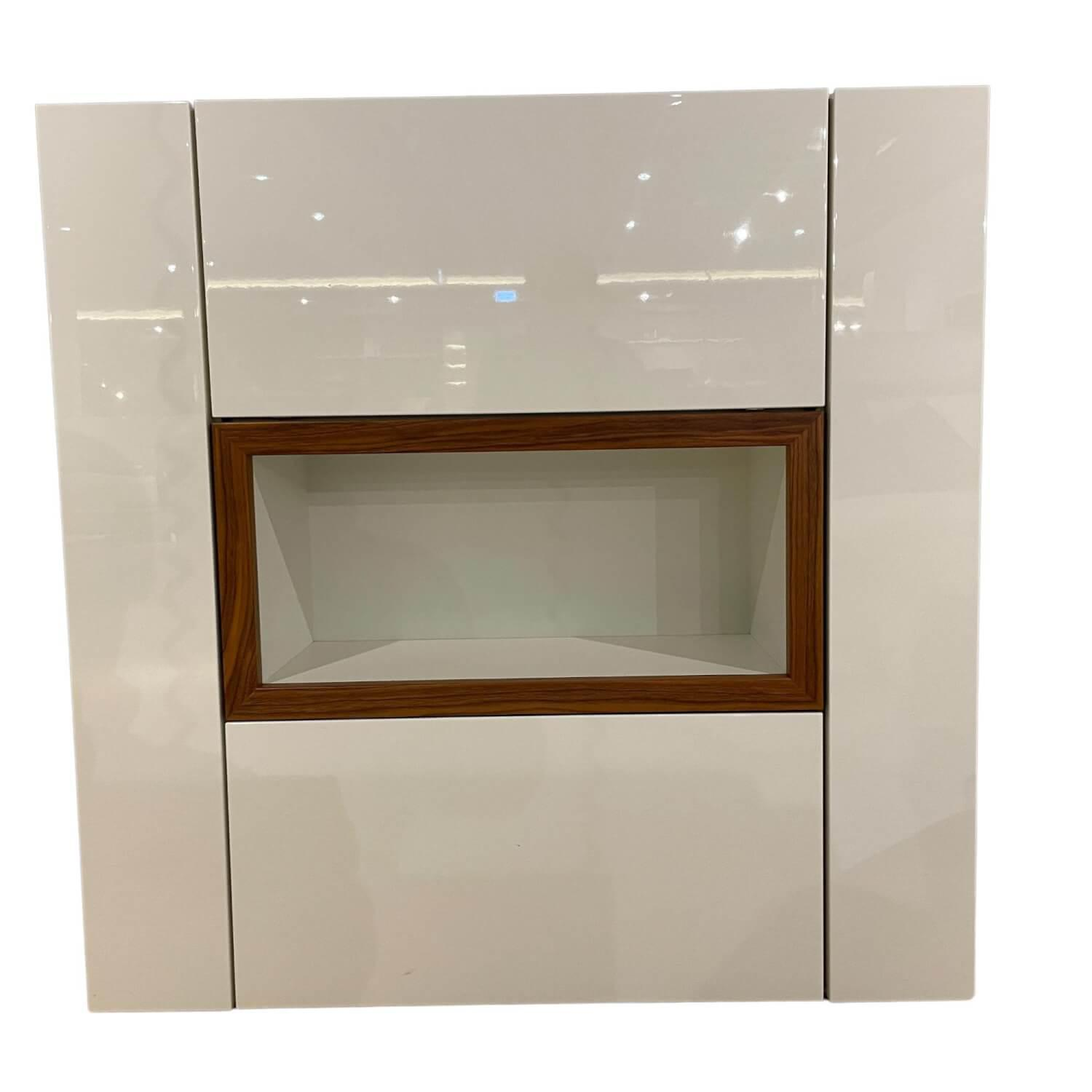 Highboard Neo Lack Hochglanz Grau Hinterlackiertes Glas Lack Weiß Rückwand Lack …