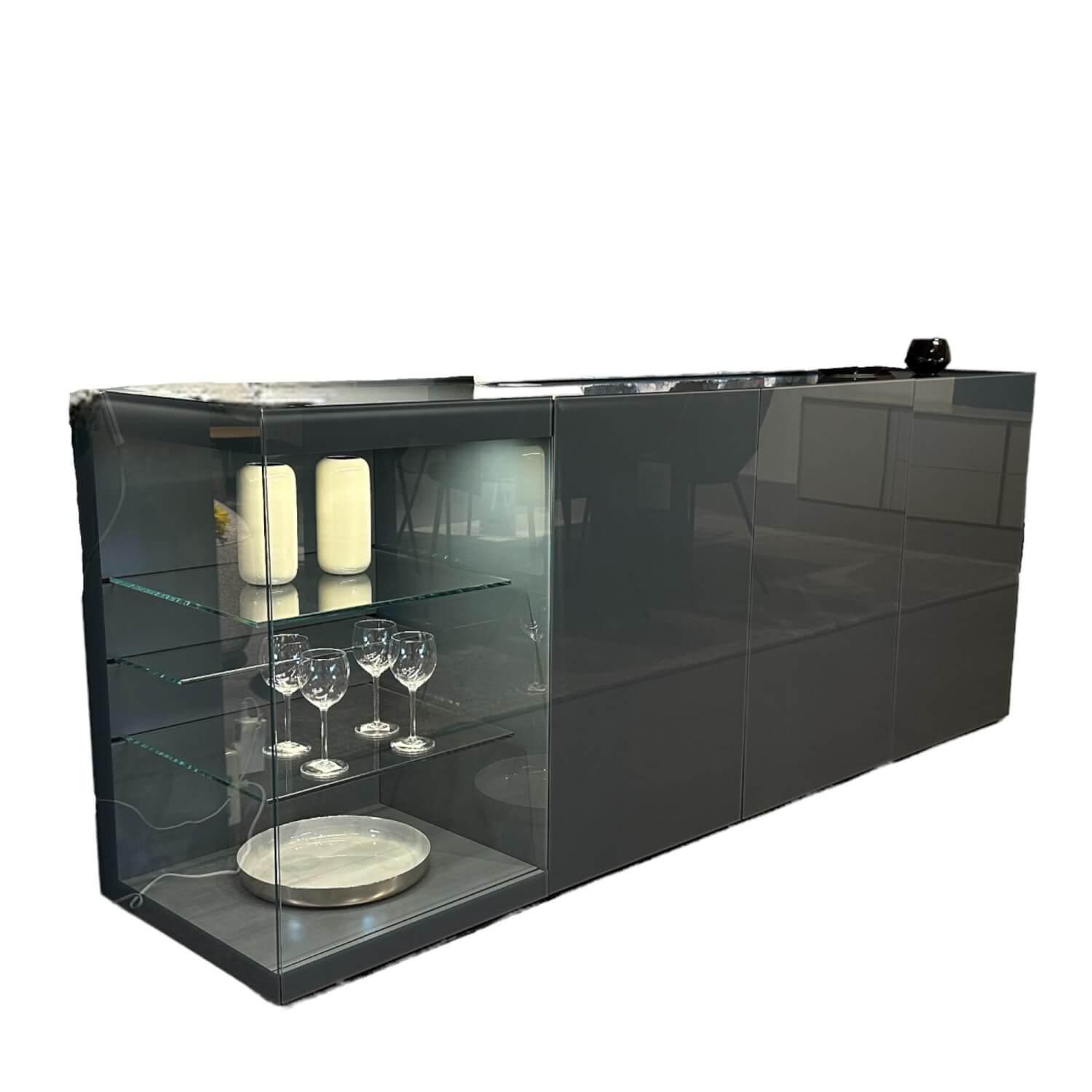 Sideboard Just Cube Light Klarglas Atlantic S82 Inkl Beleuchtung