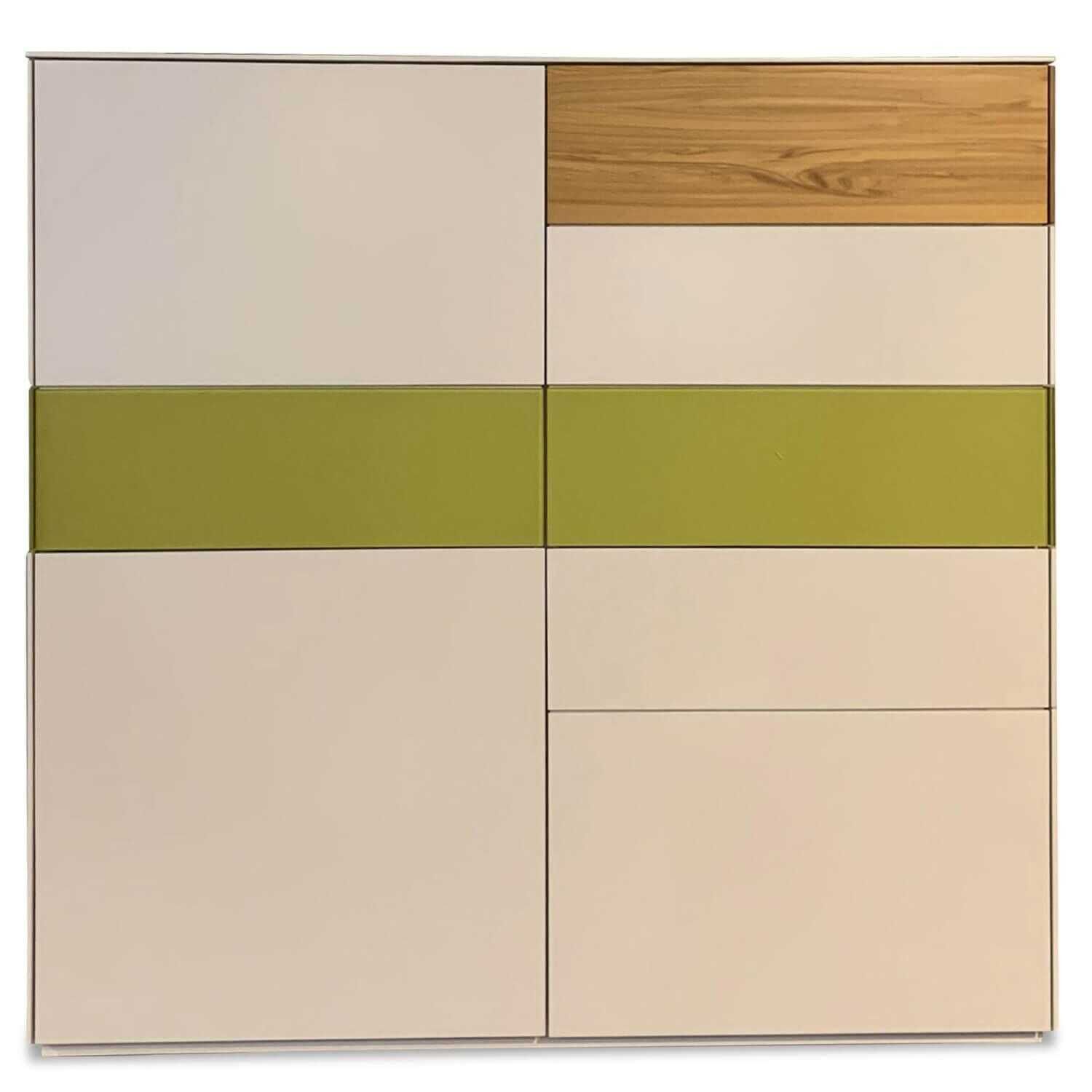 Highboard Soma Weiß Kernnussbaum Lemon