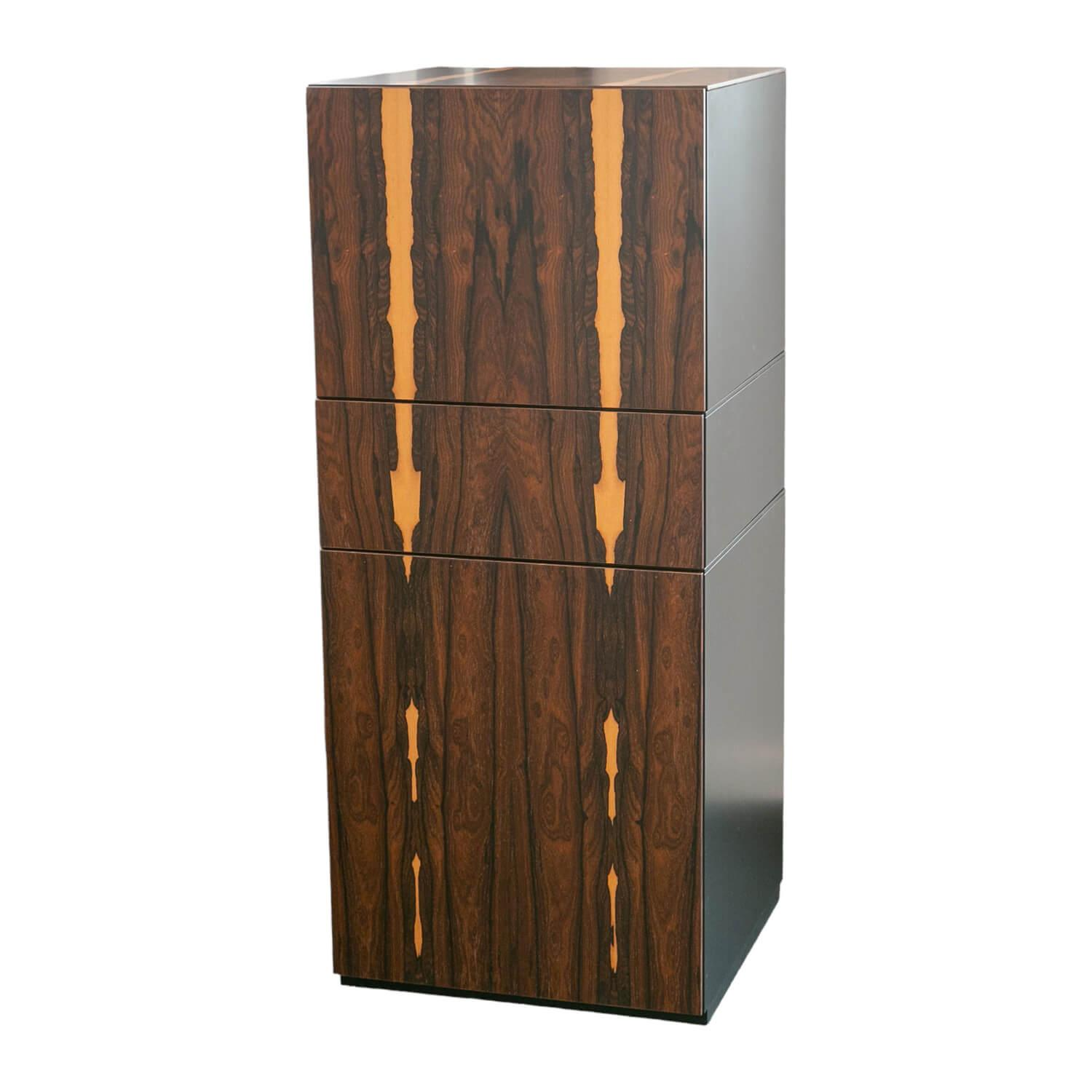 Raumteilerhighboard Alea Lack Schwarz Schubkastenfront ZK Matt