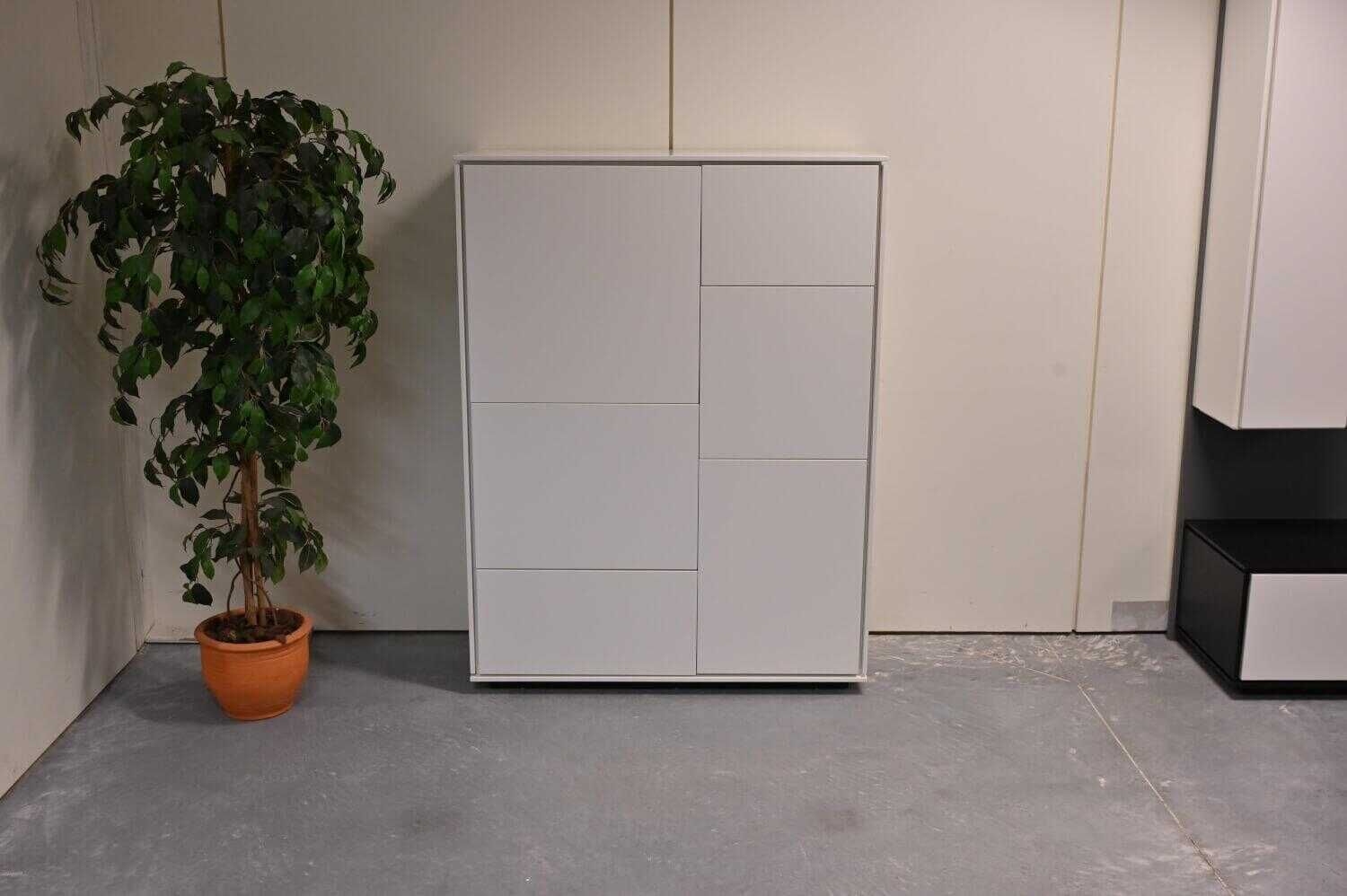 Highboard Mooi Lack Weiß