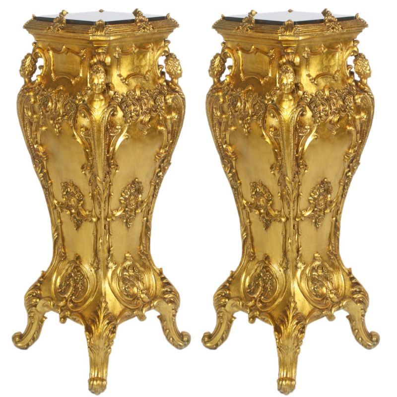 Barocksäule 2er Emporda deluxe Gold