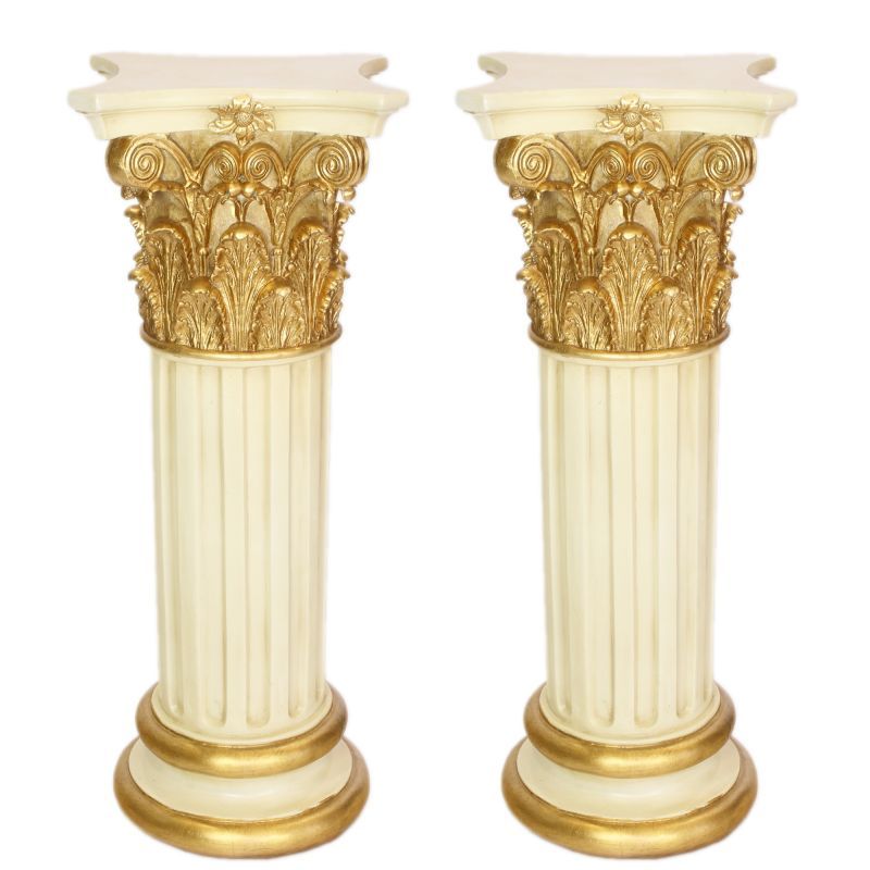 Barocksäule 2er Emporda deluxe Gold /creme