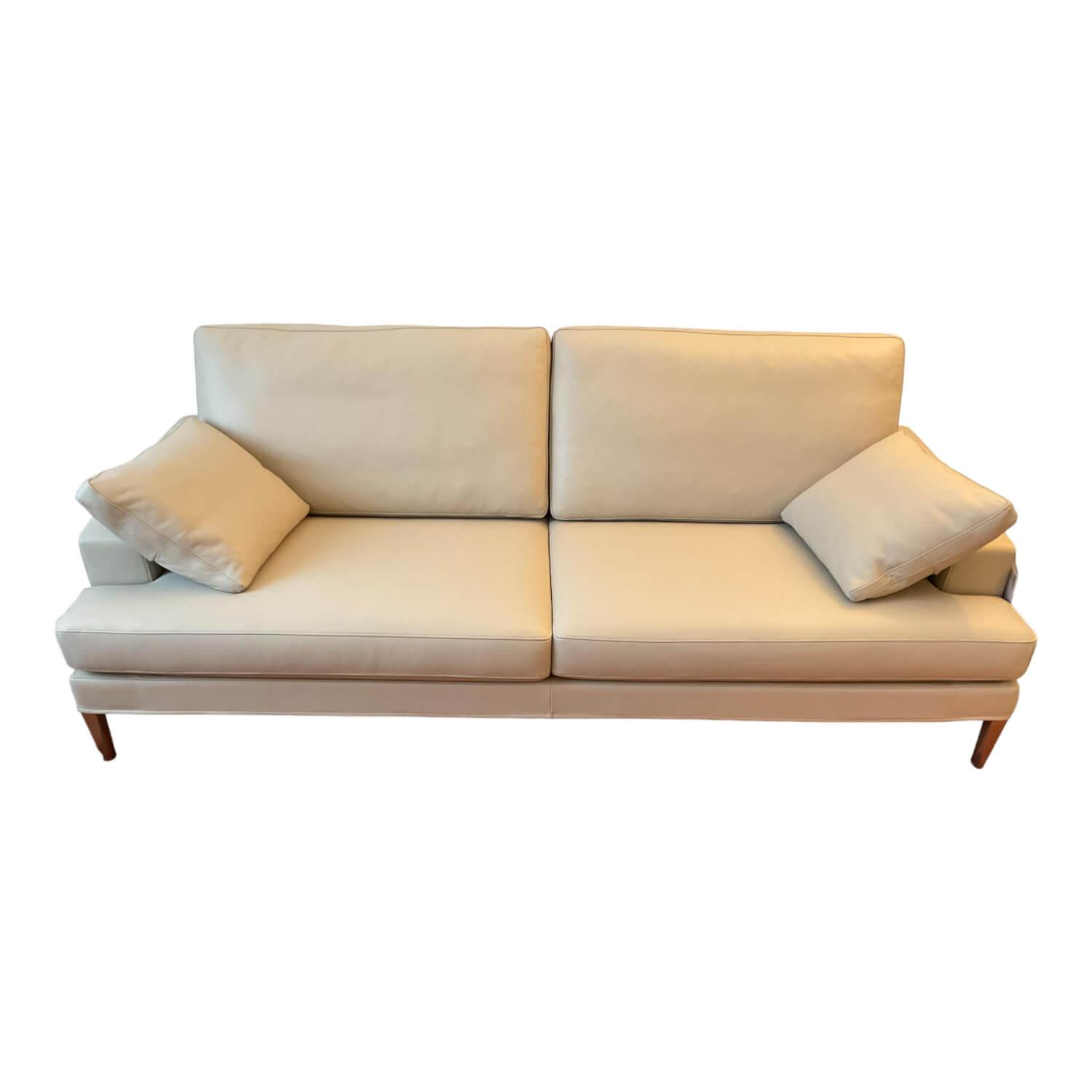 Sofa Clarus Uni Leder 24 Select 15 Kit Beige Gestell Aluminium Natur Gebürstet M…