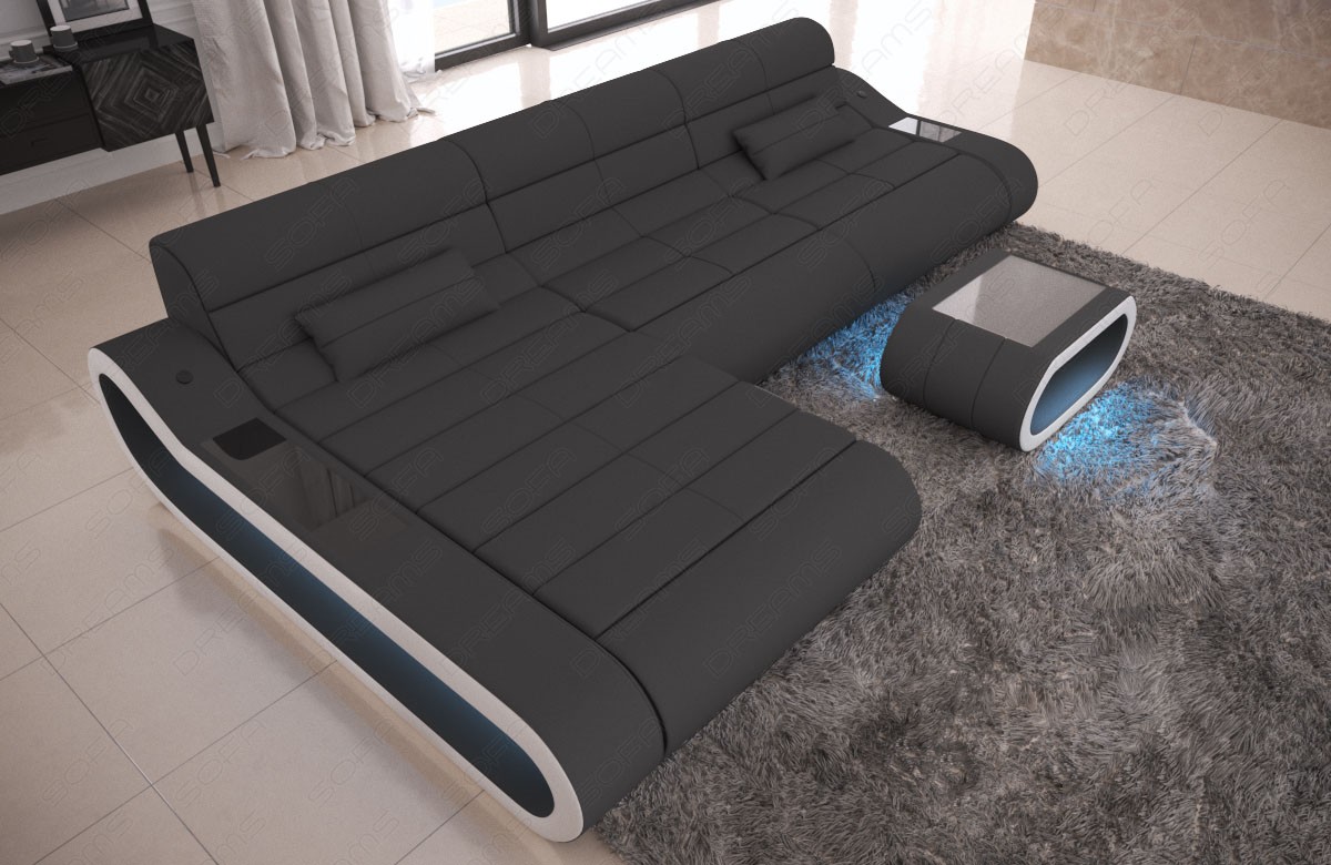 Sofa Concept lang Stoffsofa mit LED