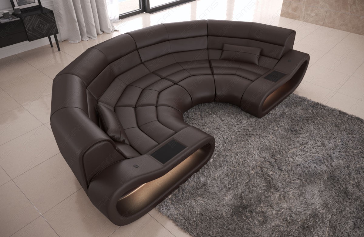 Big Sofa Concept Ledersofa mit Beleuchtung