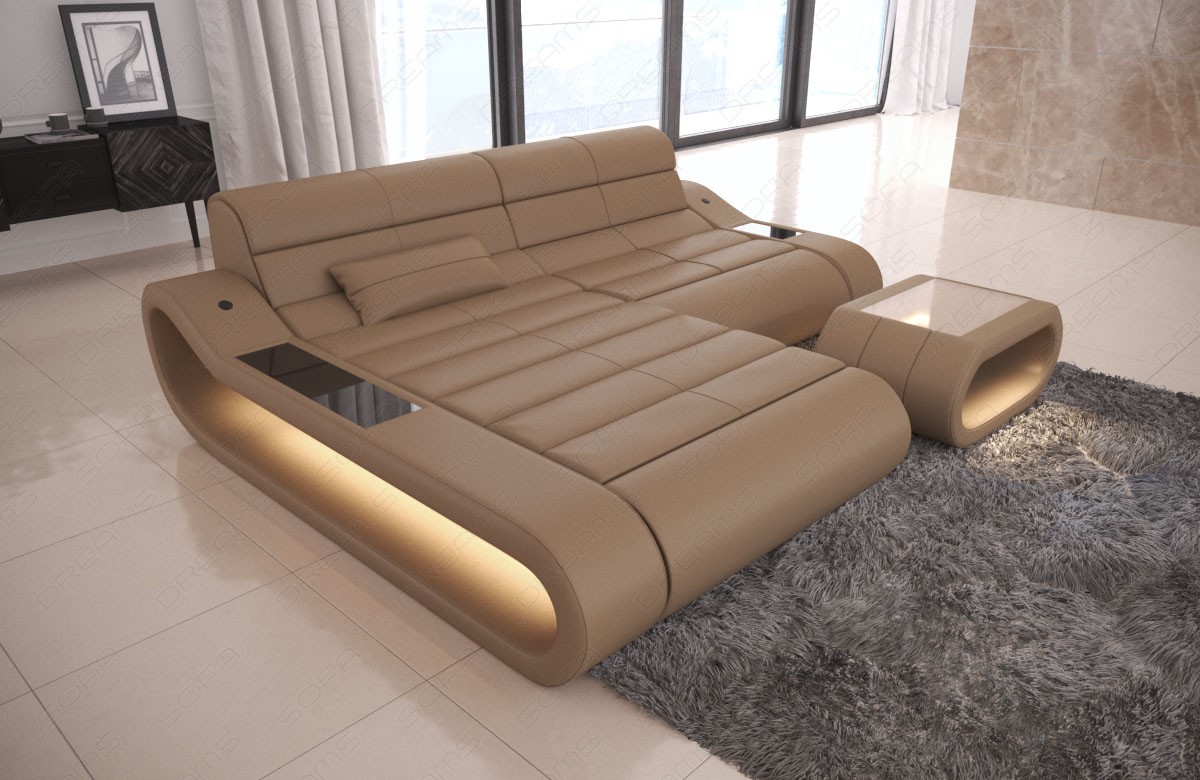 Ecksofa Concept kurz als kleines Ledersofa