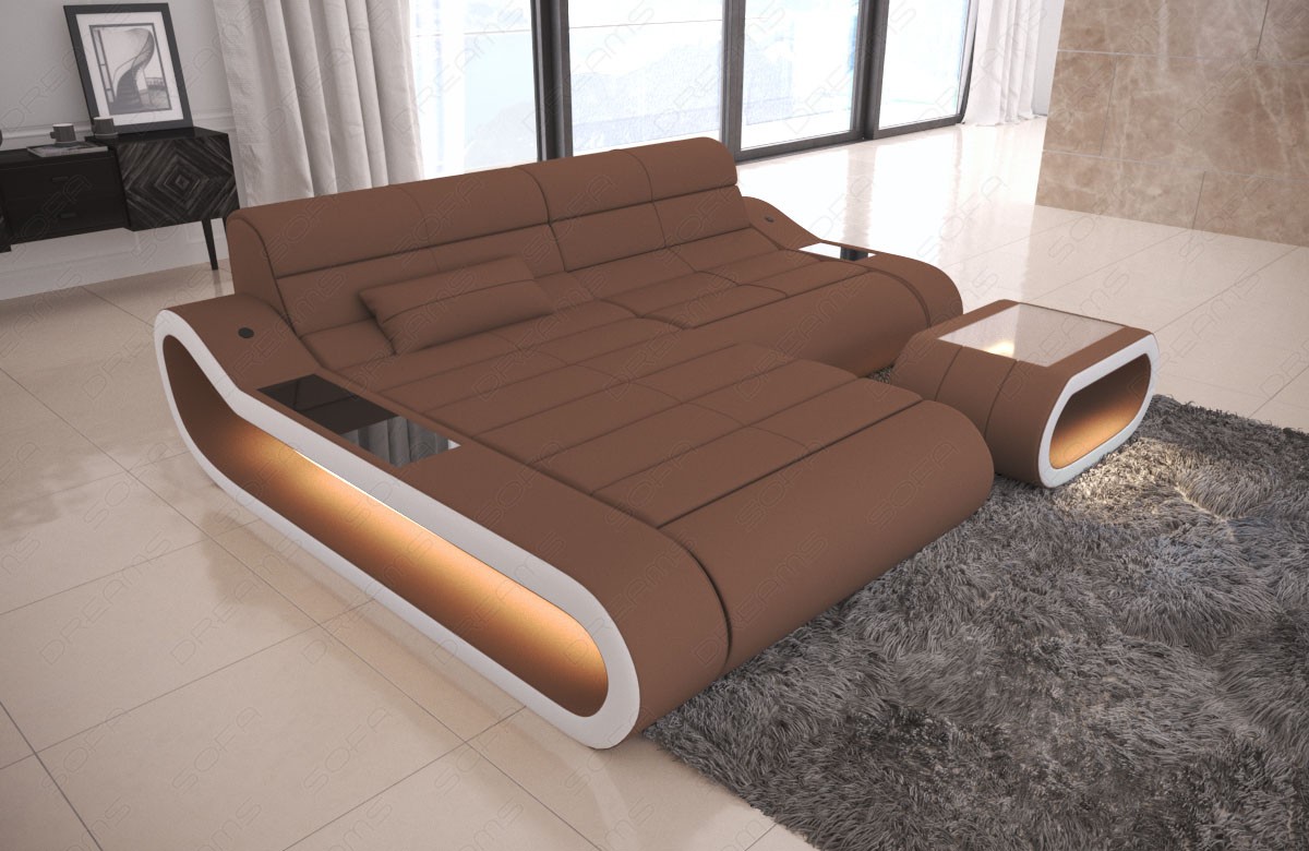 Stoffsofa Concept kurz Sofa mit LED