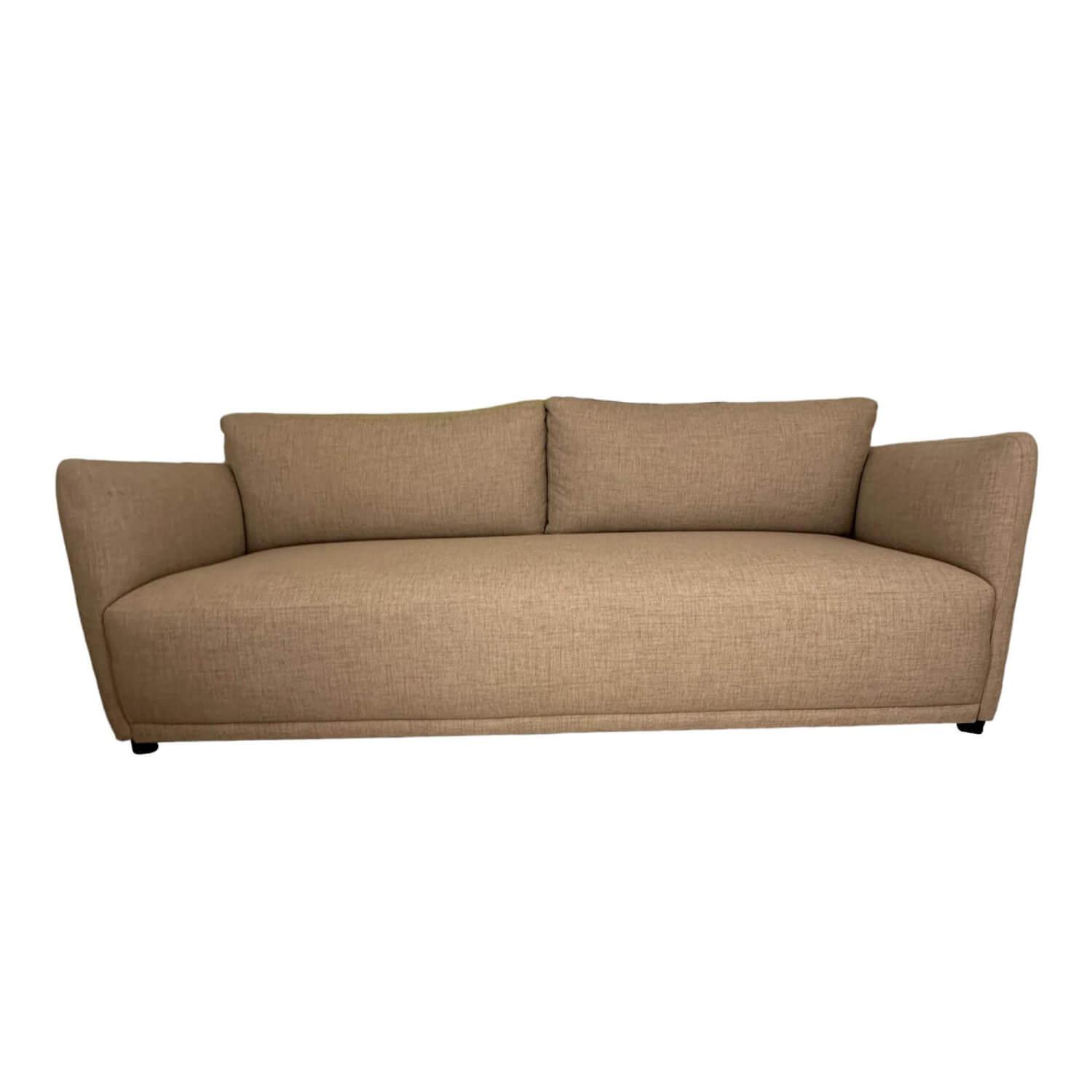 Sofa Lua 66902 10 01 Stoff Menba Dess Beige Füße Schwarzer Kunststoff