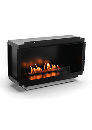 Planika Neo Fireplace mit BEV Automatikbrenner Holzdekoration Neo 750