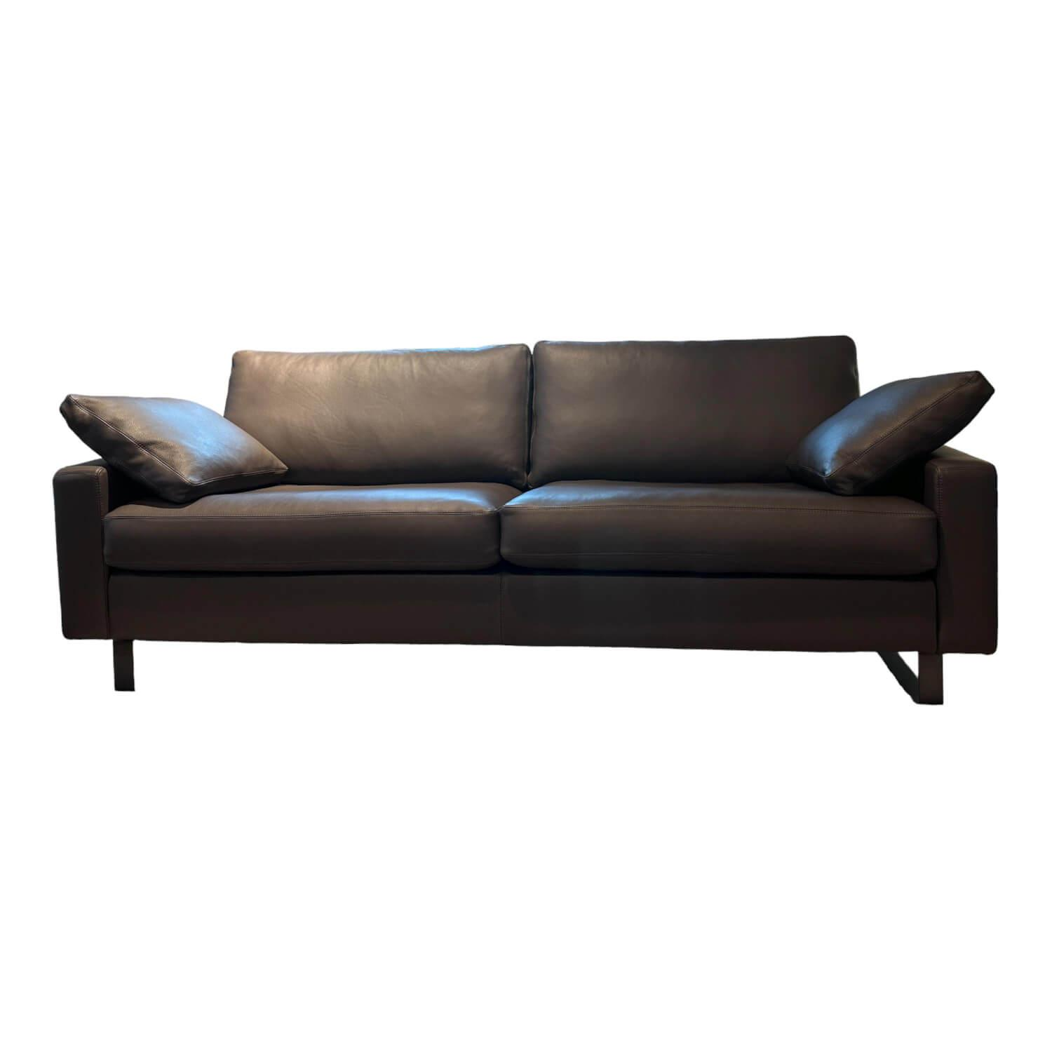 Sofa Conseta Leder Schokograu 246 Gestell Metall Schlamm