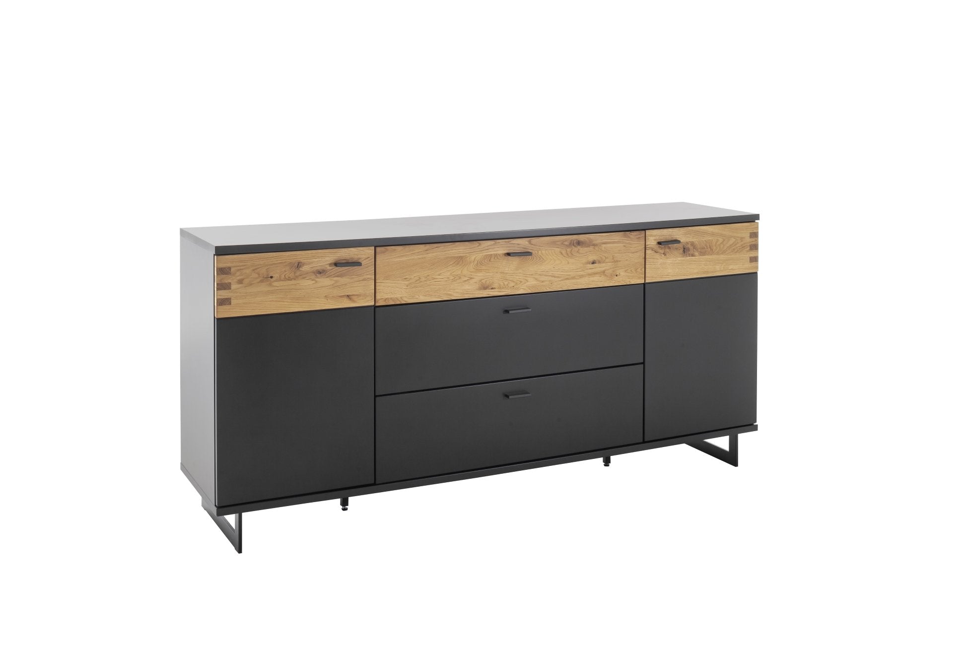 Sideboard 180 cm anthrazit + Wildeiche TL3100