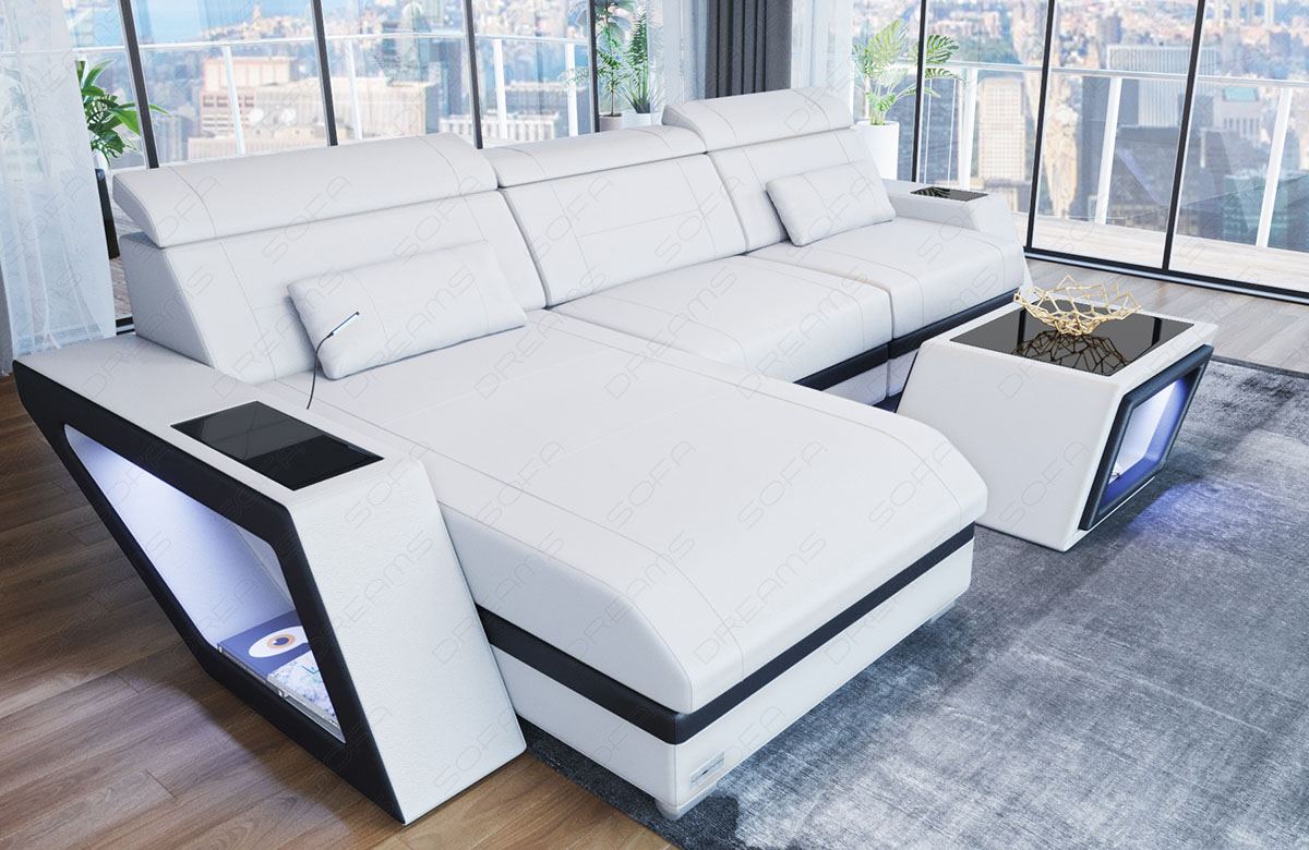 Ledersofa Catania Mini L Form