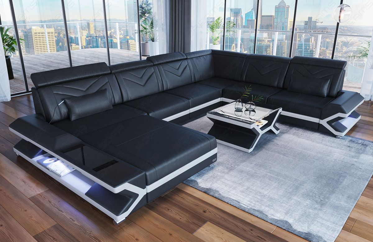 Ledersofa Napoli XXL Mini