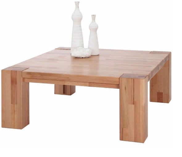 Couchtisch Kernbuche massiv lackiert 90×90 cm