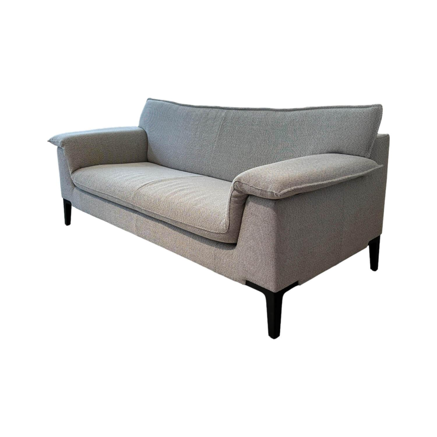 Sofa Manta Stoff Rohi Opera Pepper 01457 37 Grau Füße Schwarz