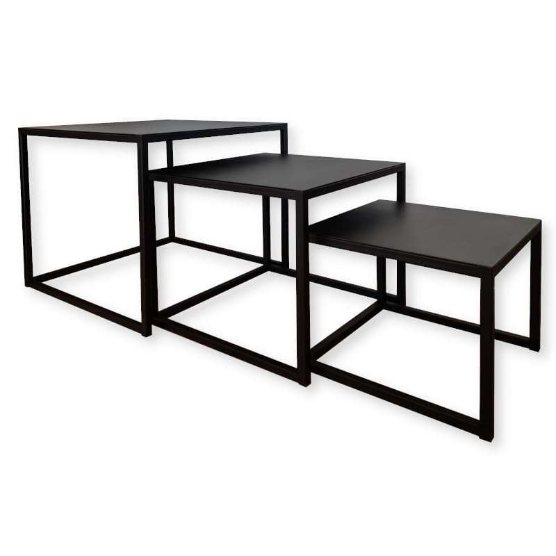 STEEL FRAME – Couchtisch Set K-BLACK aus Blech