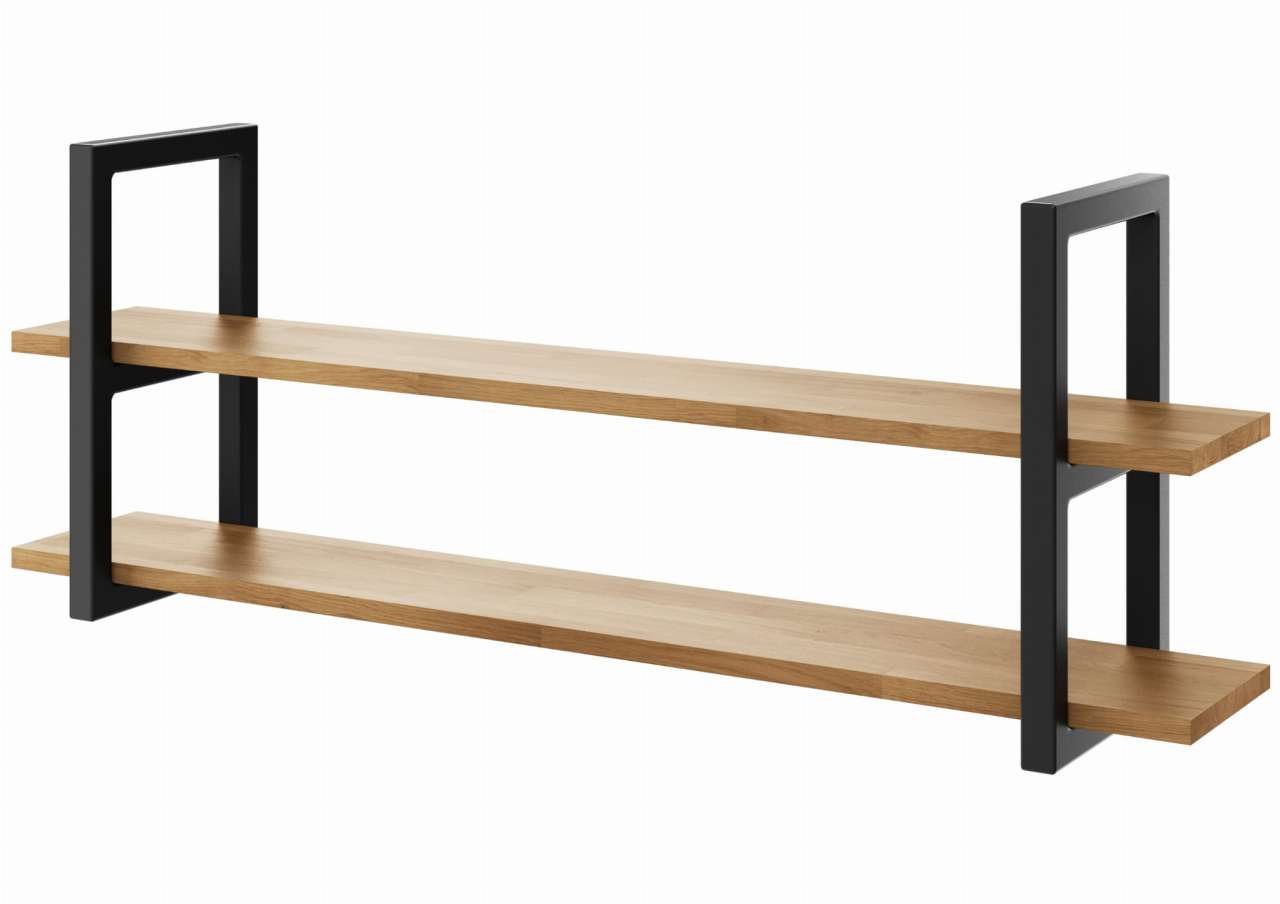 WOOD FRAME – Hängeregal D2 H45 60-160 cm aus Eichenholz