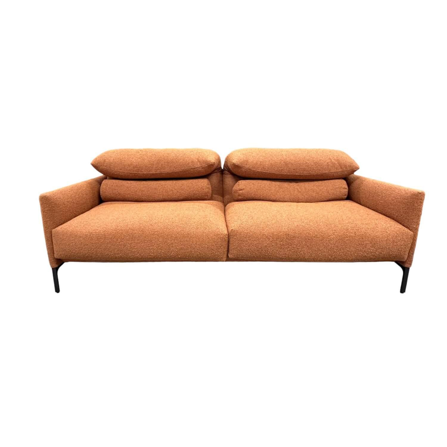 Sofa Avalanche Stoff Rost 8202 Rost Rot Braun Orange Füße F05 Feinstruktur Schwa…